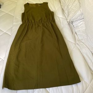 J Crew Olive Green Midi Dress Size 10